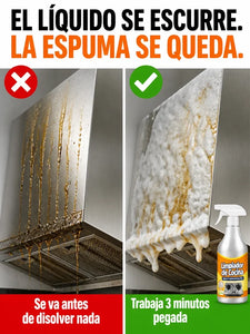 Frasco del limpiador de cocina en espuma de 250 ml sobre el mesón